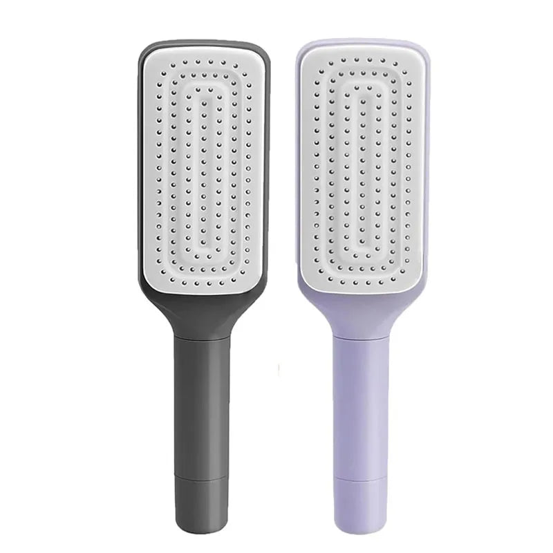 1/2Pcs Rotatable Self Cleaning Hair Brush Massage Air Cushion Comb Magic Retractable Self-Cleaning Massage Brush Telescopic Comb