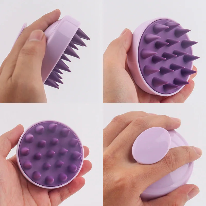 Silicone Shampoo Brush Scalp Antipruritic Massage Hair Washing Combs Body Cleansing Exfoliator Bathing Brushes Hairdressing Tool