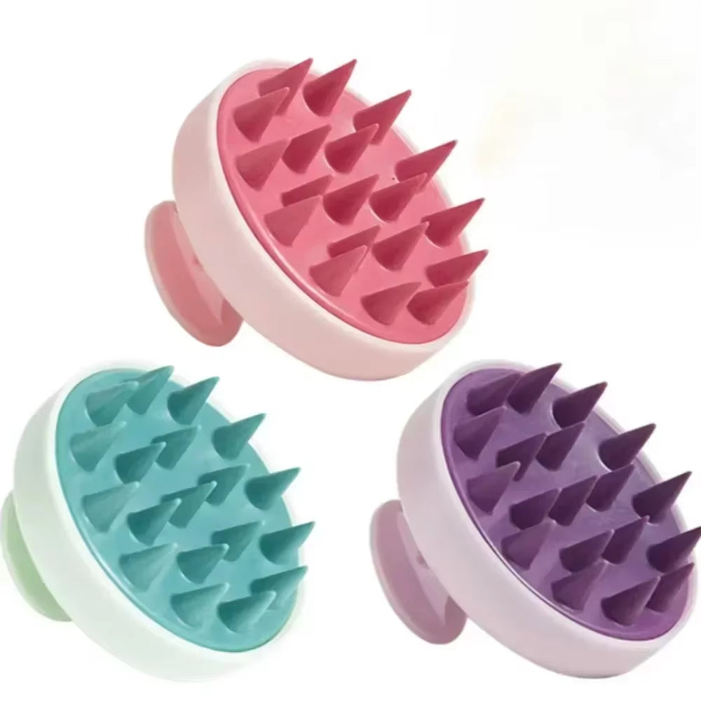 Silicone Shampoo Brush Scalp Antipruritic Massage Hair Washing Combs Body Cleansing Exfoliator Bathing Brushes Hairdressing Tool